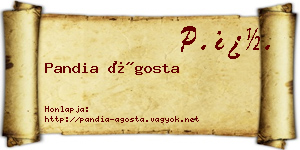 Pandia Ágosta névjegykártya